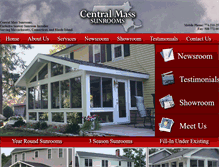 Tablet Screenshot of centralmasssunrooms.com